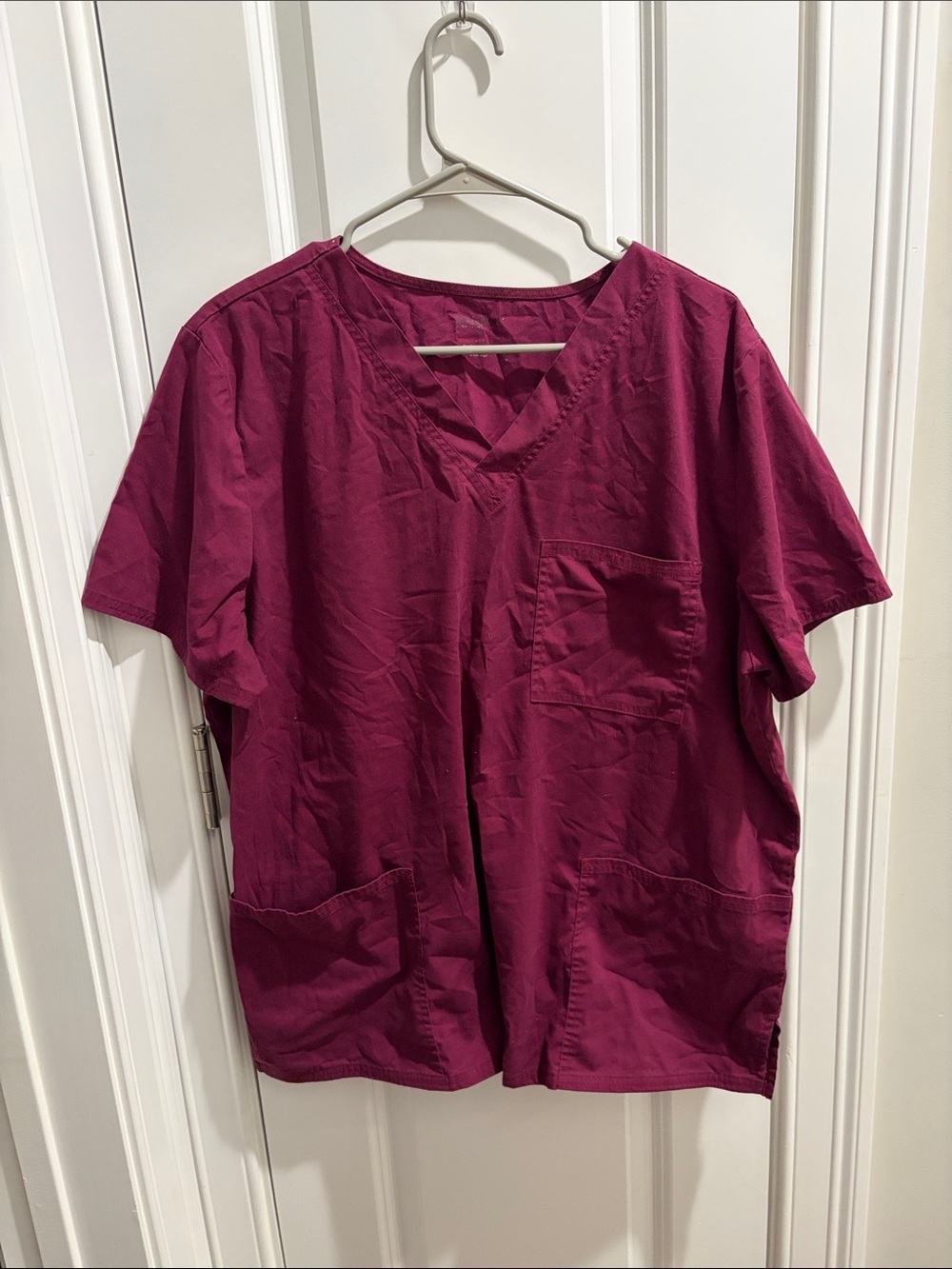 Vibrant Berry V-Neck Medical Scrub Top